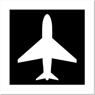 Simple aircraft white design Posters and Art